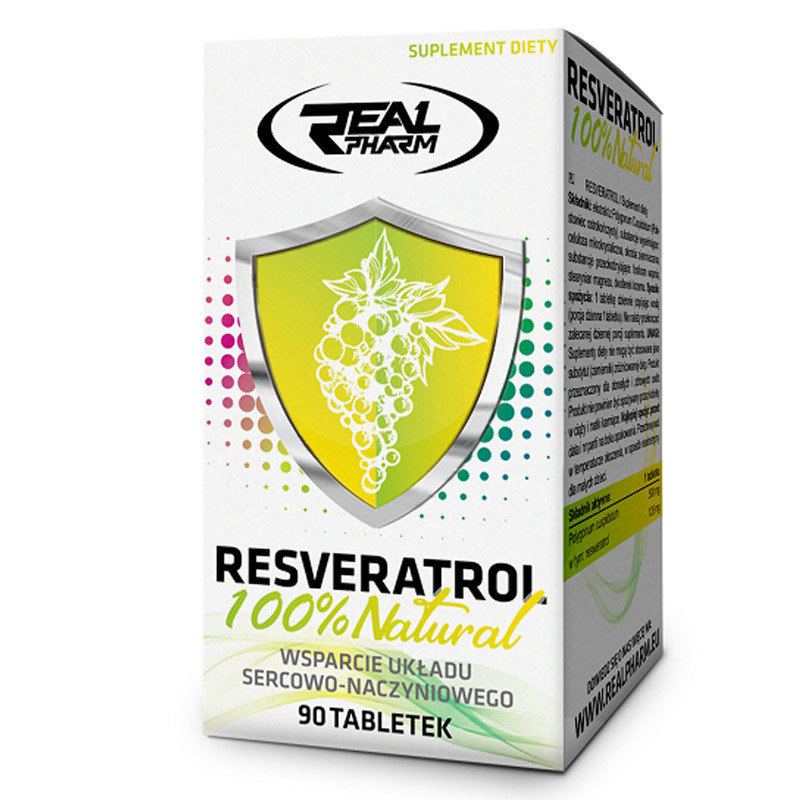 Фото - Вітаміни й мінерали Real Pharm Resveratrol 100 Natural Suplement diety, 90 tab. 