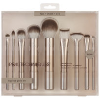 Real Techniques, Au Naturel Complete Brush Kit, Zestaw pędzli do makijażu, 9 szt.