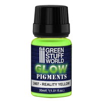 Reality yellow, glow in the dark pigment 30ml, green stuff world Green Stuff World