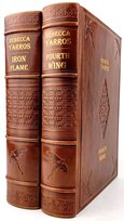 REBECCA YARROS - IRON FLAME, FOURTH WING 2 books, premium leather rebound Yarros Rebecca