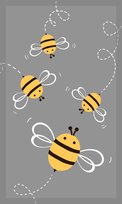 Ręczniczek do przedszkola 30x50 Kids szary pszczółki bawełniany 350g/m2