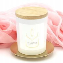 Ręcznie robiona świeca sojowa zapachowa 170g Płatek Róży – Luscento