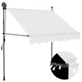 Ręcznie zwijana markiza z LED VIDAXL, kremowa, 200 cm - vidaXL