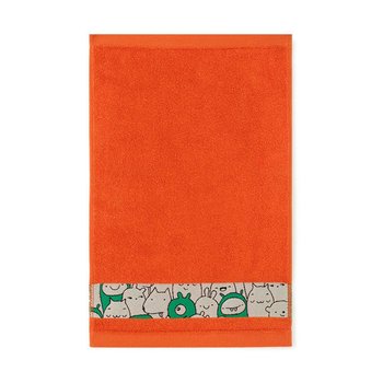 Ręcznik 70x130 Slames zwierzątka Oranż-K17-5195 pomarańczowy frotte bawełniany dziecięcy - Zwoltex