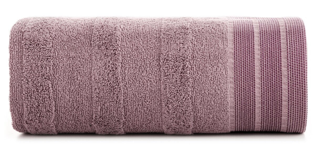 Zdjęcia - Ręcznik  bawełniany, 30x50, ciemna lilia z bordiura, R170-10