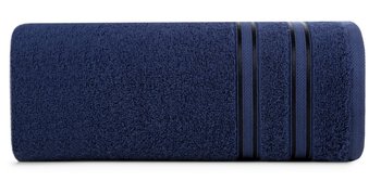 Ręcznik bawełniany, 50x90, niebieski z bordiurą, R175-08 - Eurofirany