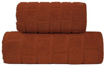 Ręcznik Bawełniany, 70X140, Pomarańczowy Z Bordiurą, Rfm-14 - Greno