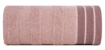 Ręcznik bawełniany, 70x140, pudrowy z bordiura, R170-09 - Eurofirany