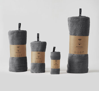 Ręcznik bawełniany Ciemny Szary 90x150 HOP Design - HOP Design