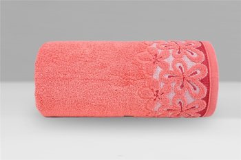 Ręcznik bawełniany GRENO Bella, koralowy, 50x90 cm  - Greno