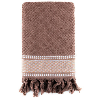 Ręcznik bawełniany łazienkowy Miss Lucy Belarda 50x90 cm jasnobrązowy - Florina