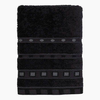Ręcznik bawełniany Miss Lucy Michael Basic 50x90 cm czarny - Miss Lucy