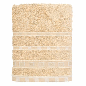 Ręcznik bawełniany Miss Lucy Michael Basic 70x140 cm kremowy - Miss Lucy