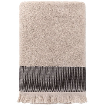 Ręcznik bawełniany z frędzlami Miss Lucy Natika 30x50 cm beż - Florina
