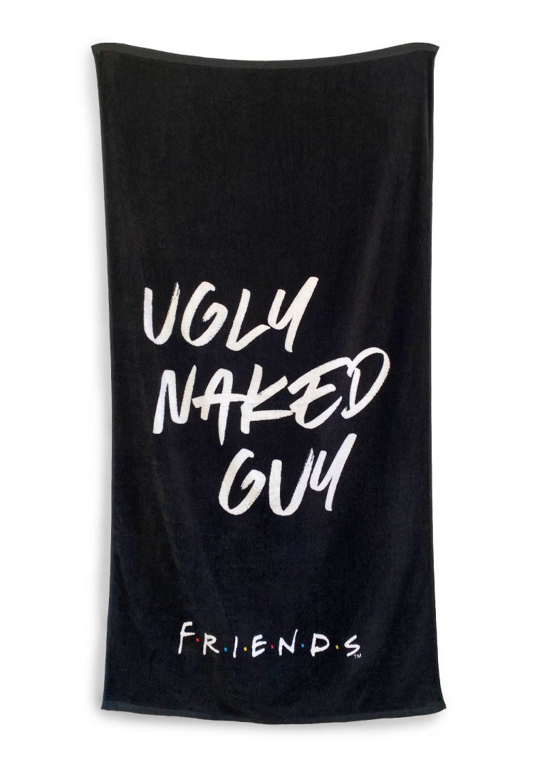 Фото - Рушник Ręcznik czarny Przyjaciele Ugly Naked Guy (rozmiar: 150 x 75 cm)