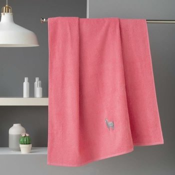 Ręcznik do rąk 70x130 cm Lama Różowy - Inny producent