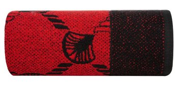 Ręcznik Dorian 50x90 czarny czerwony liście miłorzębu 500g/m2 frotte Eurofirany - Eurofirany