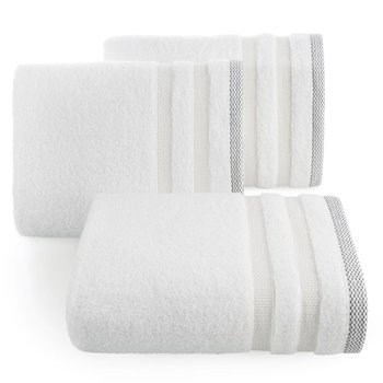 Ręcznik EUROFIRANY biały 30x50 bordiura w pasy RIKI - Eurofirany