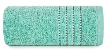 Ręcznik EUROFIRANY Fiore, miętowy 500g/m2 frotte ozdobiony bordiurą w postaci cienkich paseczków, rozmiar 70x140 - Eurofirany