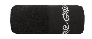 Ręcznik EUROFIRANY, Ornament, czarny, 70x140 cm  - Eurofirany