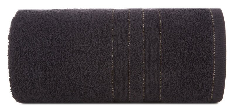 Фото - Рушник Gala Ręcznik  70x140 czarny zdobiony błyszczącą nicią 500 g/m2 Eurofirany 