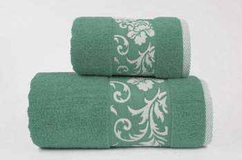 Ręcznik Glamour z elegancką bordiurą 70x140 zielony - Greno
