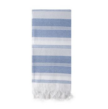 Ręcznik Hammam do sauny plażowy 100x180 Sarayli niebieskobiały - Inny producent