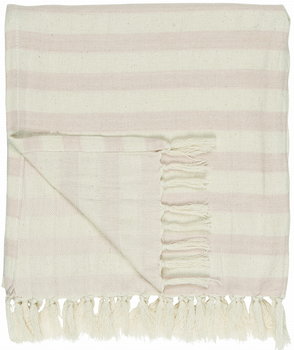 Ręcznik Hammam z frędzlami różowe paski 100x50 cm IB Laursen - Ib Laursen