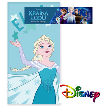 Ręcznik kąpielowy dla dziecka FROTTE Kraina Lodu Elsa niebieski 70x140 - Disney