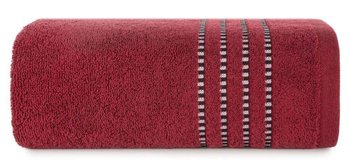 Ręcznik kąpielowy EUROFIRANY Fiore, Czerwony, rozmiar 70x140 cm - Eurofirany