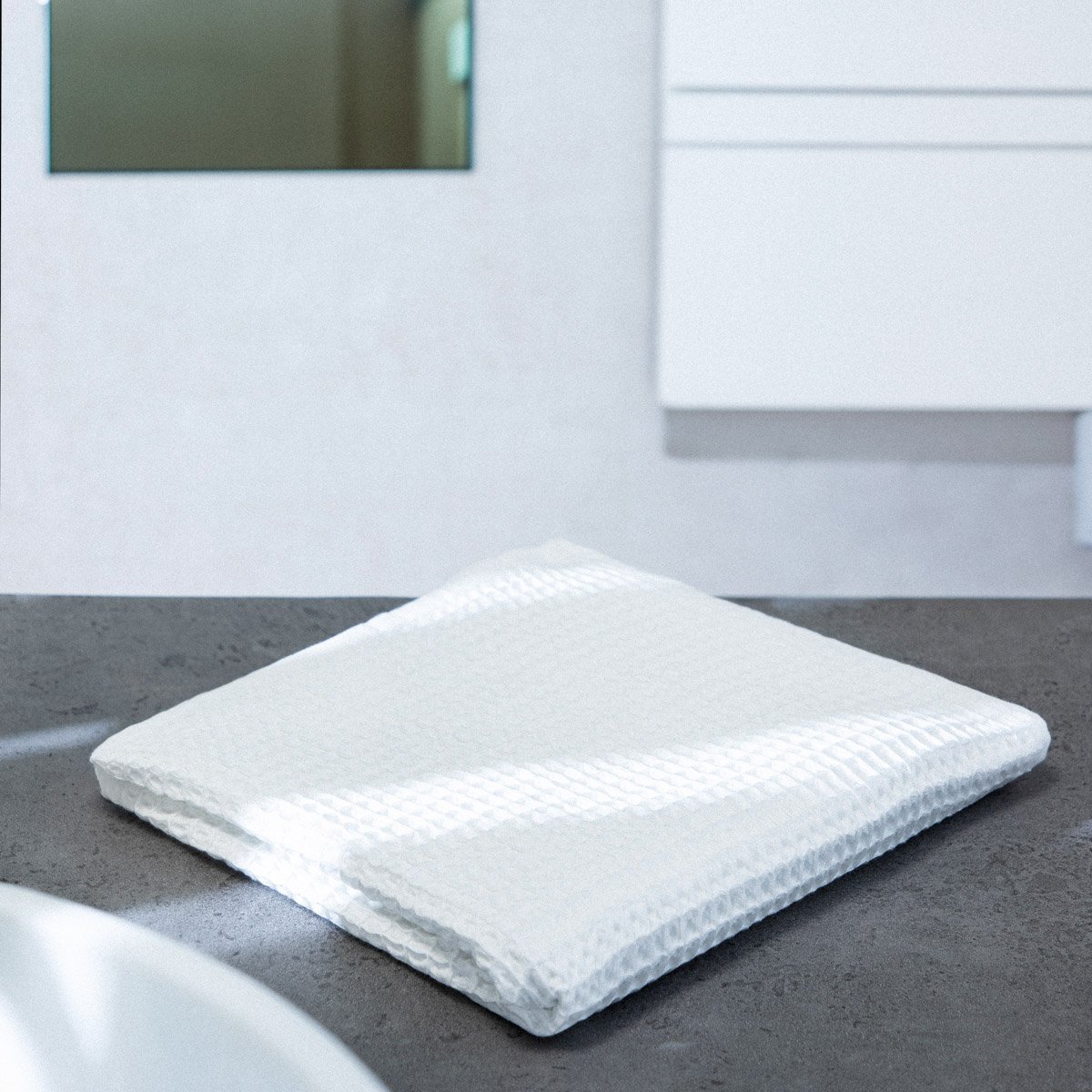 Фото - Рушник Ręcznik kąpielowy VAFFEL biały 100x150 cm HOMLA