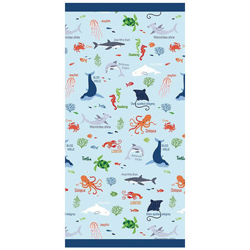 Ręcznik Plażowy 70X140 Błękitny Fauna Morska - Inny producent