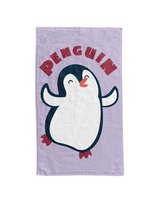 Ręcznik przedszkolny dla dziecka 30x50 FROTE ZWIERZĄTKA Pingwinek fioletowy