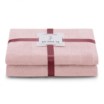 Ręcznik Rubrum Kolor Pudrowy Róż Styl Klasyczny 50x90+70x130 AmeliaHome, - Ręcznik, Ah, Rubrum, P.Pink, Set50x90+70x130 - AmeliaHome