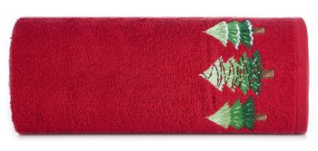 Ręcznik świąteczny SANTA/17 50x90 czerwony - Eurofirany