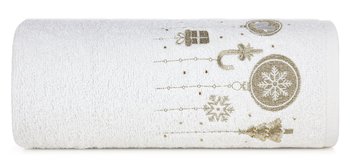 Ręcznik świąteczny SANTA/19 50x90 biały - Eurofirany