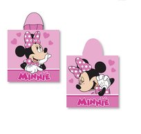 Ręcznik szybkoschnący z kapturem ponczo dla dziecka Myszka Mini Disney róż
