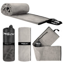 Ręcznik szybkoschnący z mikrofibry 180x90cm duży - grey