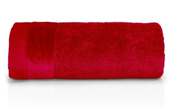 Ręcznik Vito, czerwony frotte bawełniany, 550g/m2, rozmiar 30x50 cm - Detexpol