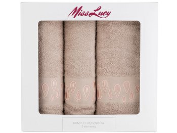 Ręcznik z bawełny z haftem MISS LUCY Soltare, 3 szt. - Florina