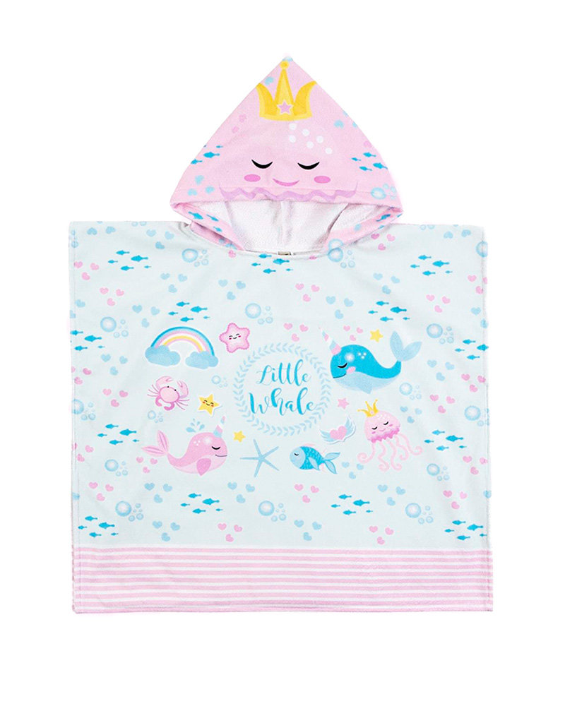 Zdjęcia - Ręcznik  z kapturem dla dzieci poncho dziecięce dla księżniczki 50x50 cm