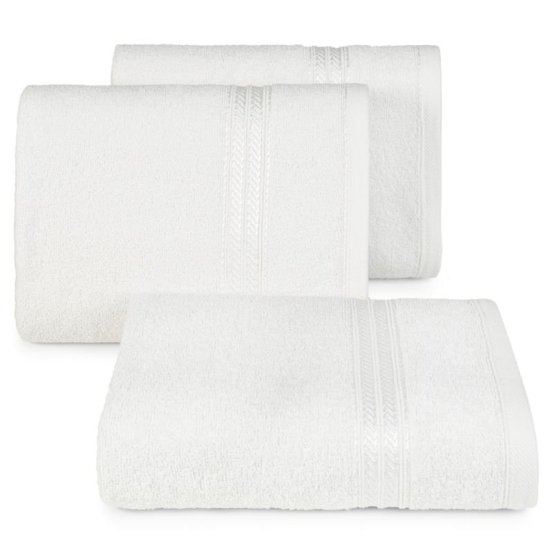Zdjęcia - Ręcznik Lori  z lśniącą bordiurą 450 gsm biały 