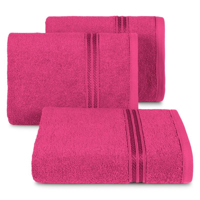 Zdjęcia - Ręcznik Lori  z lśniącą bordiurą 450 gsm różowy 70x140 