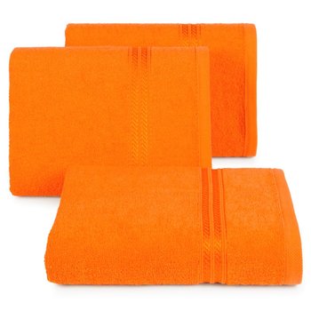 Ręcznik z lśniącą bordiurą pomarańczowy 50x90 LORI - Eurofirany