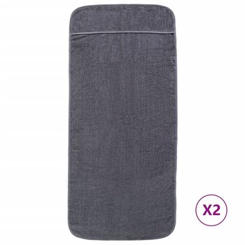 Ręczniki plażowe, 2 szt., antracytowe, 75x200 cm, - vidaXL