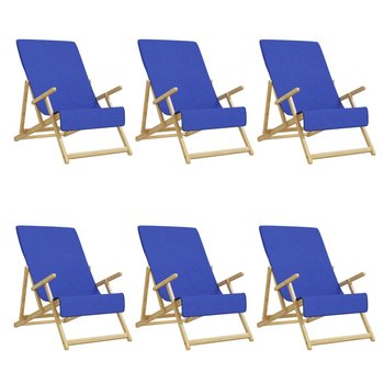 Ręczniki plażowe, 6 szt., niebieskie, 60x135 cm, 4 - vidaXL