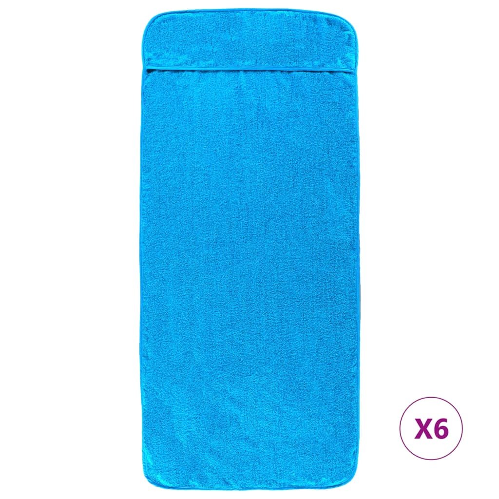 Zdjęcia - Ręcznik VidaXL  plażowe, 6 szt., turkusowe, 60x135 cm, 40 