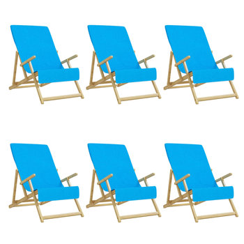 Ręczniki plażowe, 6 szt., turkusowe, 60x135 cm, 40 - vidaXL