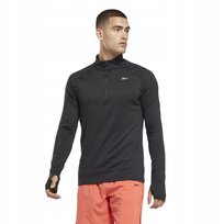 REEBOK CZARNA BLUZA MĘSKA Z DŁUGIMI RĘKAWAMI I PÓŁGOLFEM M XQA Reebok