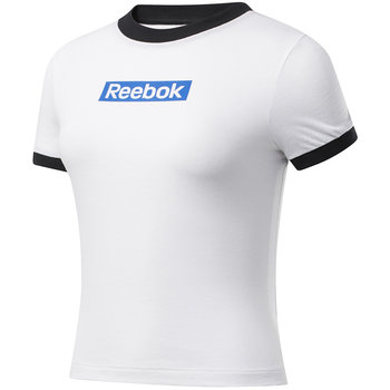 Reebok, Koszulka damska, Training Essentials Linear Logo Tee FK6680, biały, rozmiar XL - Reebok